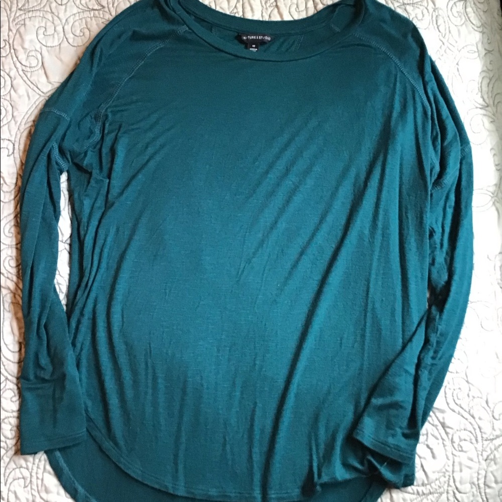 Teal green long sleeve tee
